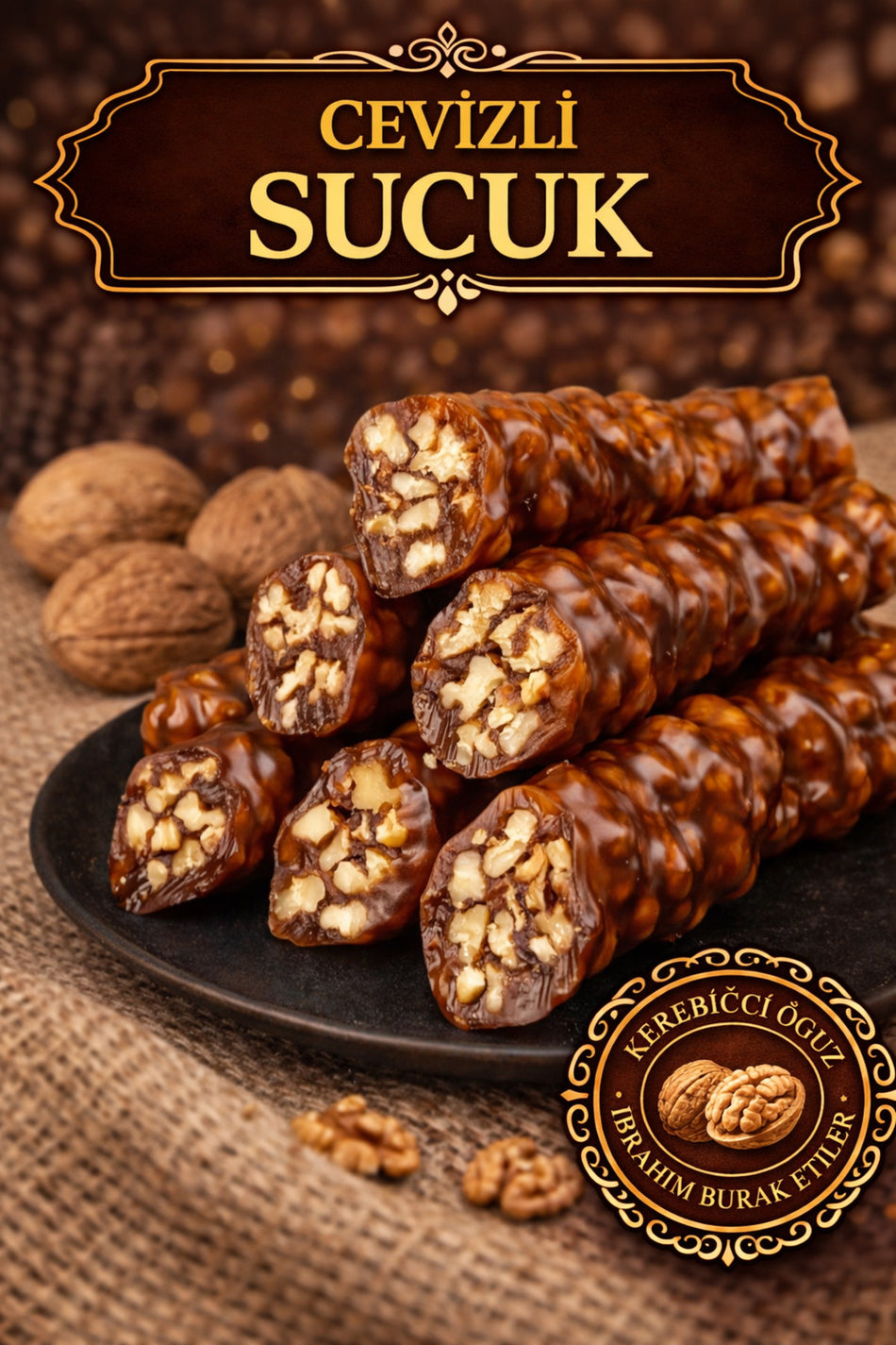 IBRAHIM burak etiler kerebicci oguz with Grape Molasses atom Walnut Grape Molasses Confection 1 kg - MALLTURK