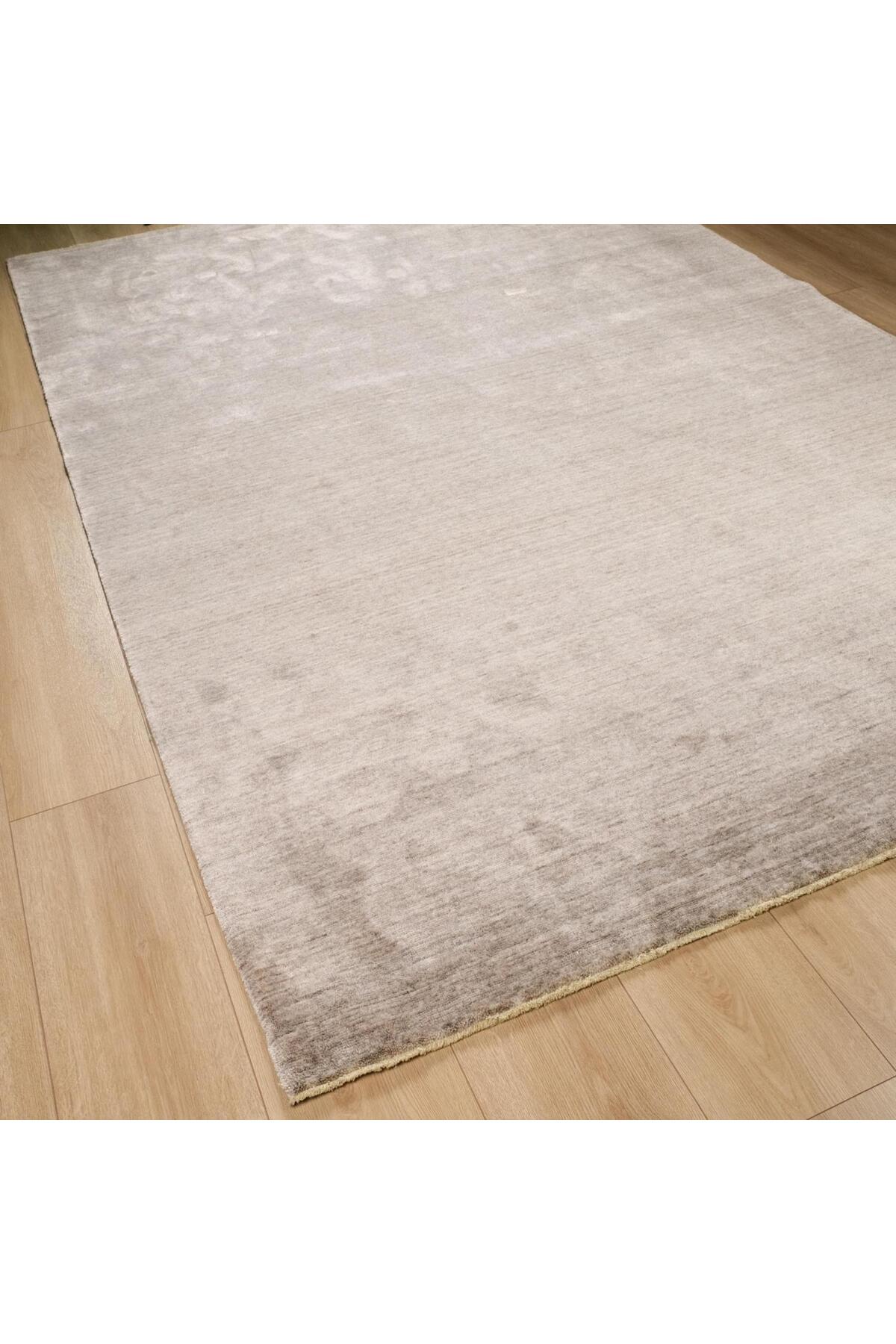 Eko Hali Taftan Vintage Pattern Machine Woven Carpet - Taftan TF Plain L. Vizon - MALLTURK