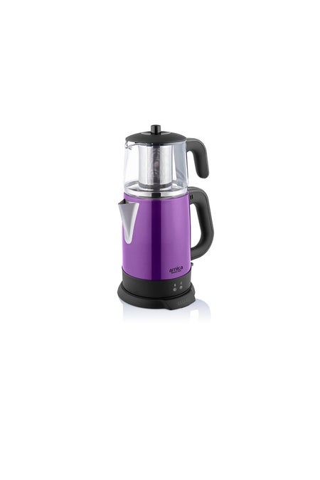 Arnica Brew Style Purple Glass Tea Maker. - MALLTURK
