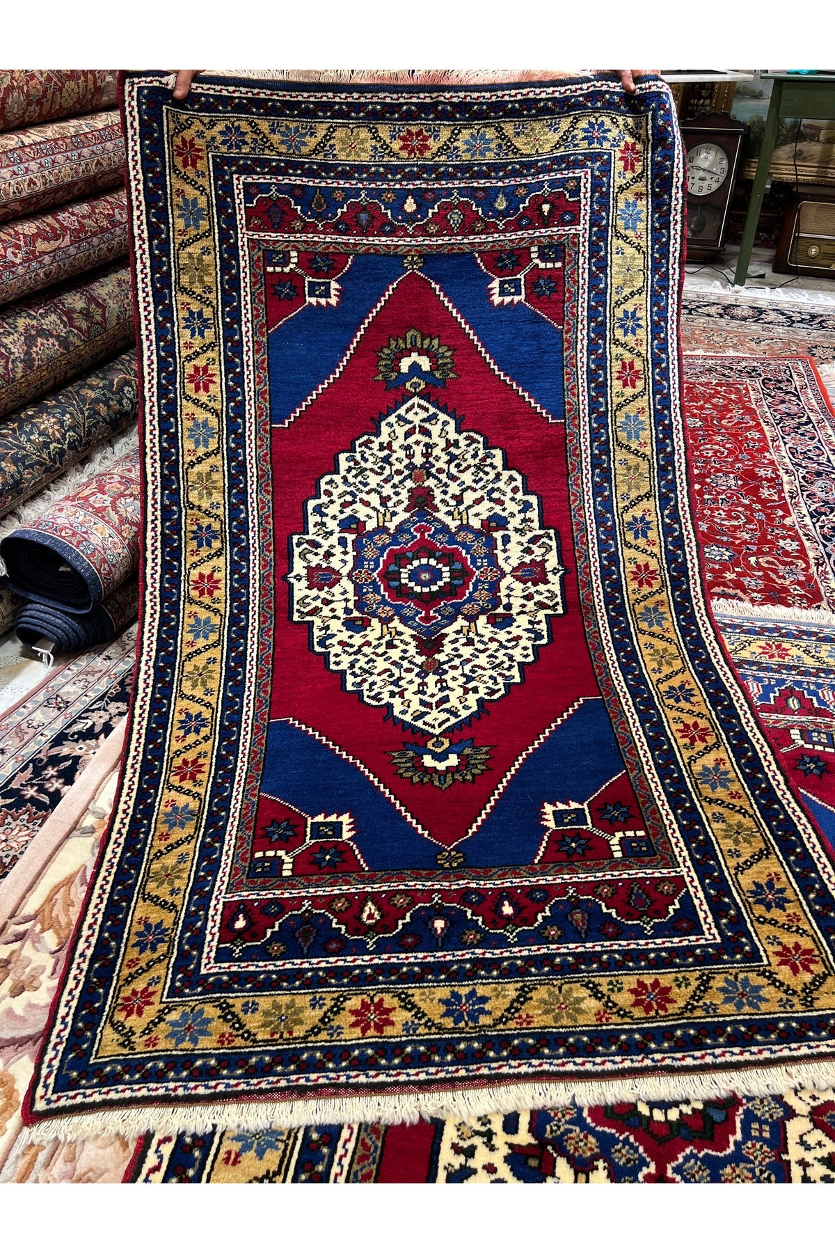 RD RAMAZAN DAG Hand Rug Art Hand-Woven Taspinar Rug Yune Wool Weave Natural Dye