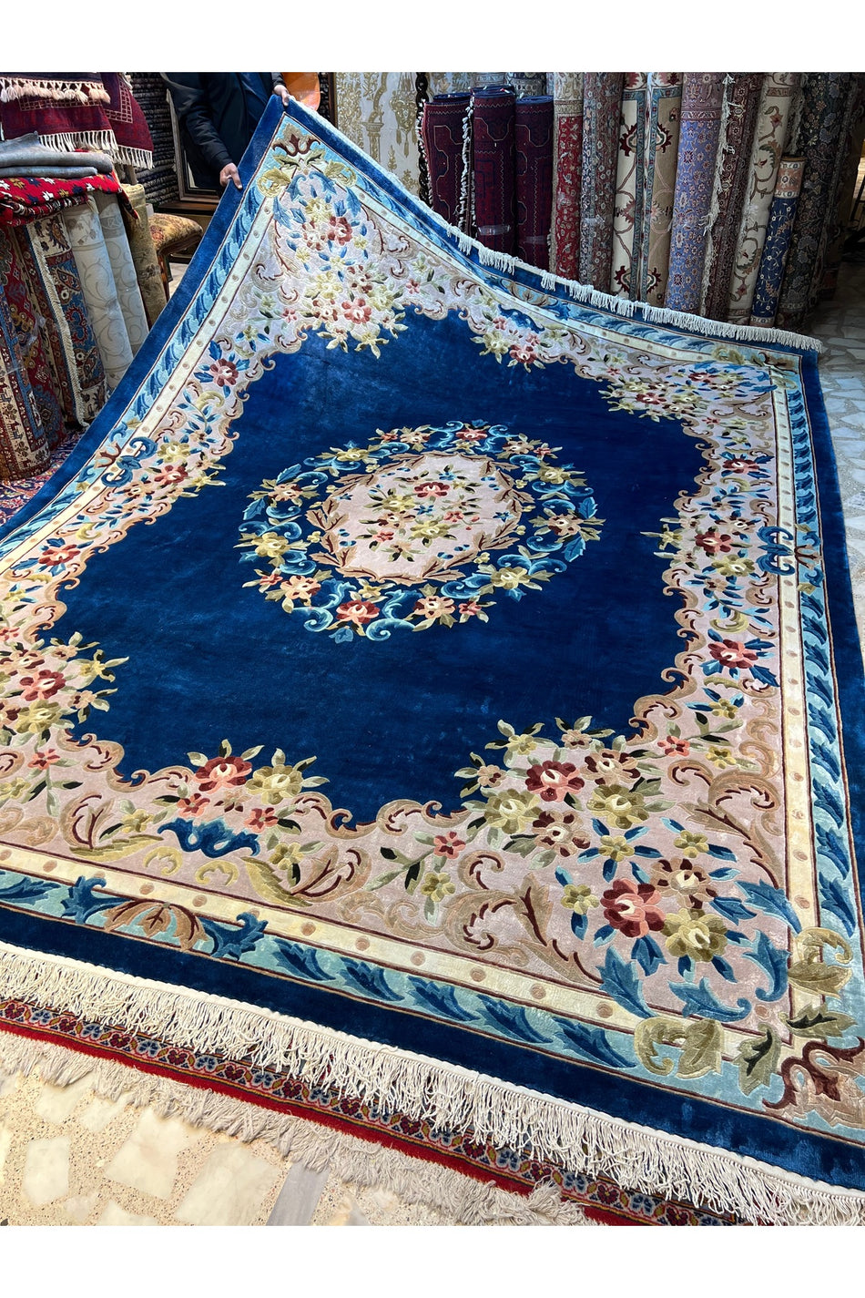 RD RAMAZAN DAG Hand Rug Art Hand-Woven Carved Chinese Silk Rug Premium Quality Size 365x270