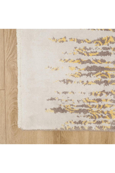 Halicizade Heritage Series Vintage Pattern Machine Woven Rug - Heritage 455 Yellow - MALLTURK