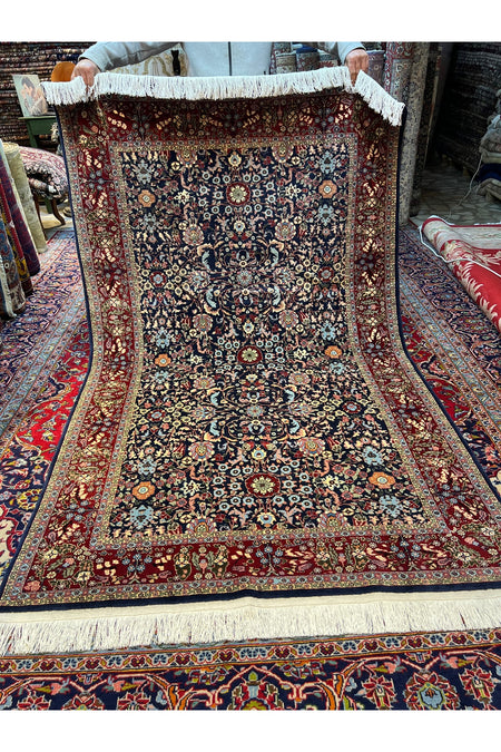 RD RAMAZAN DAG Hand Rug Art Hand-Woven Sumerbank Hereke Rug Lalezar Design Premium Quality Size 245x150 - MALLTURK