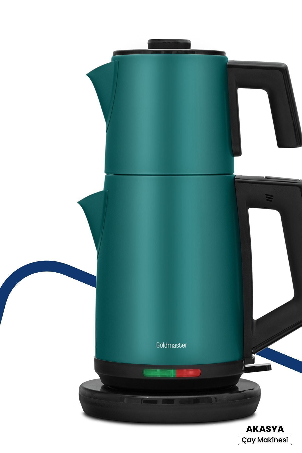 GoldMaster Acacia Green XL 2200 Watt Patented Drip-Free Design Stainless Steel Tea Maker and Water Kettle - MALLTURK