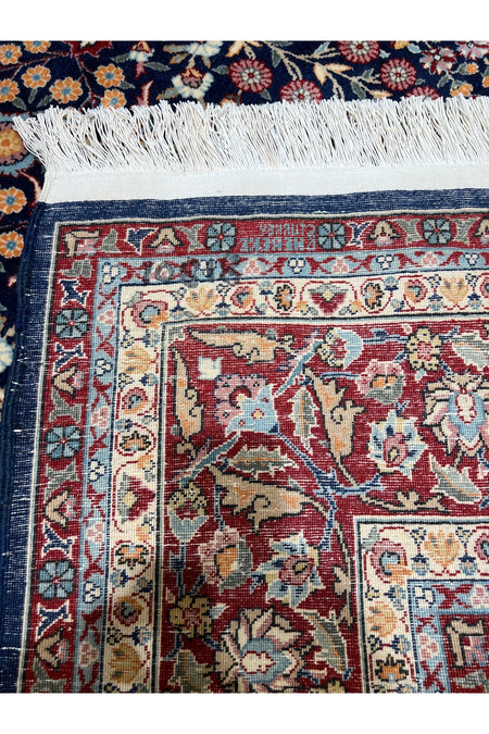 RD RAMAZAN DAG Hand Rug Art Hand-Woven Hereke Rug Imzalidir Seven Mountains Flower Design Premium Quality Natural Dye Size 3x2 - MALLTURK