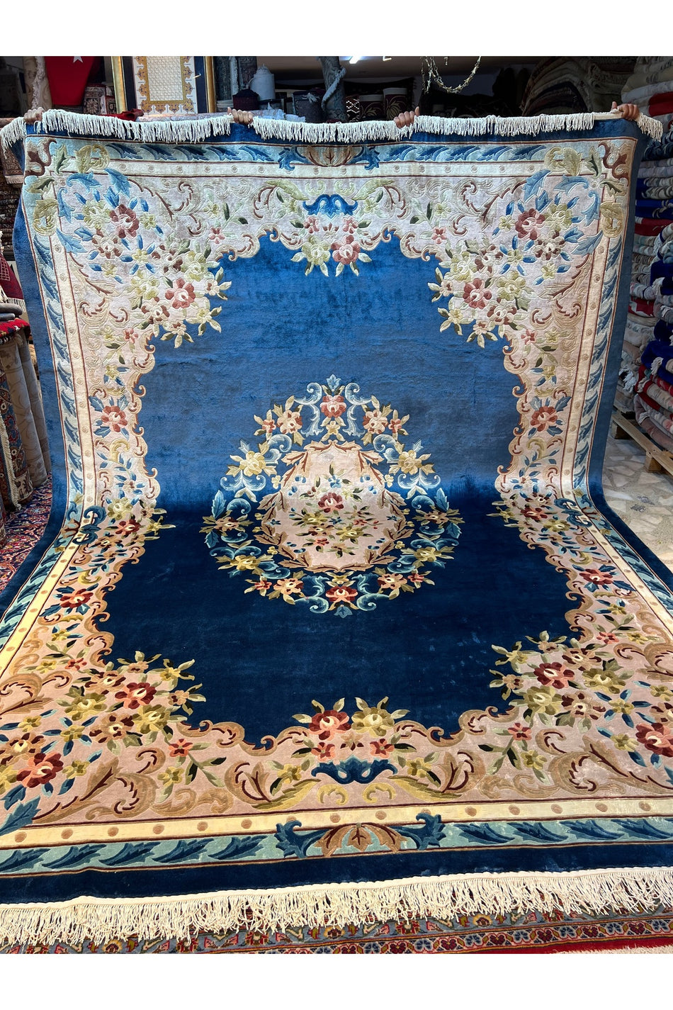 RD RAMAZAN DAG Hand Rug Art Hand-Woven Carved Chinese Silk Rug Premium Quality Size 365x270