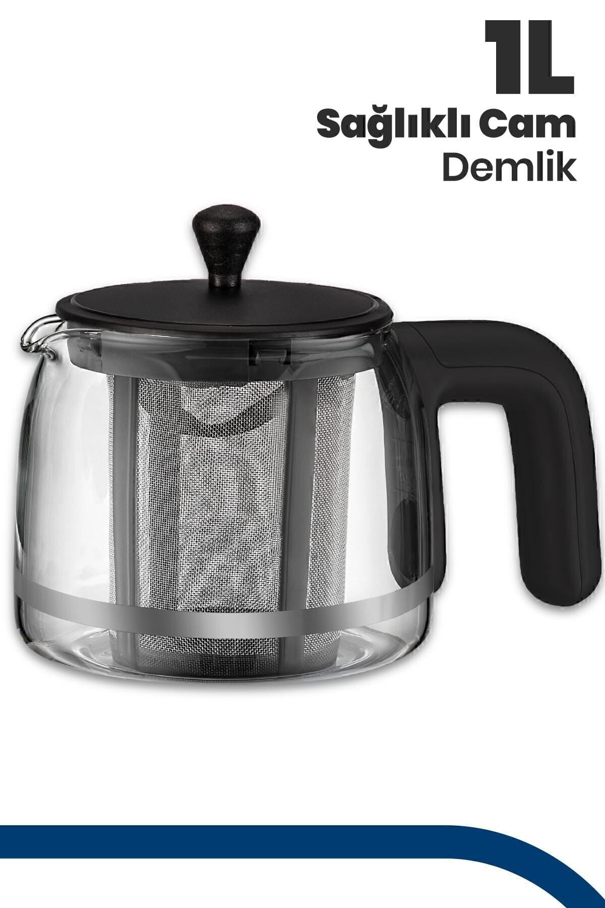 GoldMaster Emirgan Black 2200 Watt Large Capacity Stainless Steel Tea Maker and Water Kettle - MALLTURK