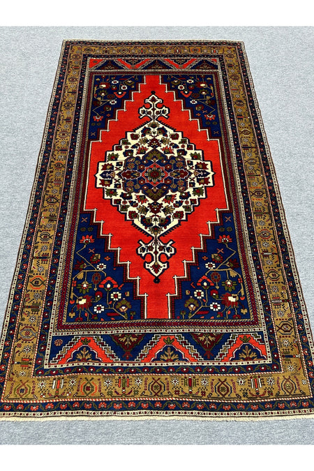 BURAK Rug Hand-Woven Buyuk Taspinar Rug 182x330 Navy Kiremit 6 m2 Natural Dye Rug