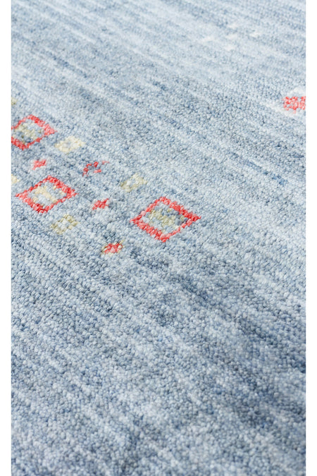 Eko Hali ZARA ZR 06 Blue Round, a special loom carpet shaped by the intensive hand labor of women from Usak. - MALLTURK