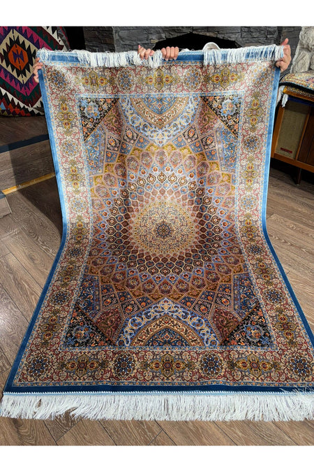 Rustikev Iranian Silk Rug - MALLTURK