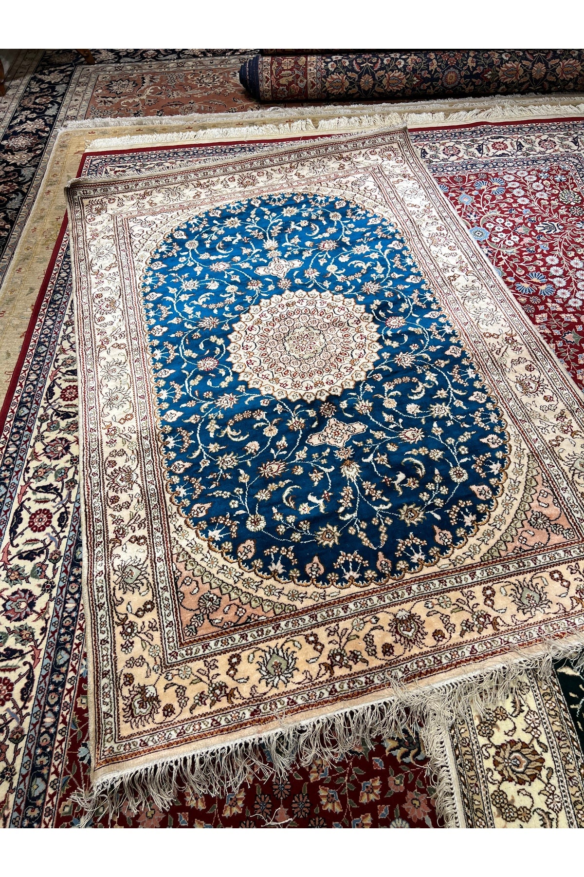 RD RAMAZAN DAG Hand Rug Art Hand-Woven Chinese Silk Rug 1.90x1.20 - MALLTURK