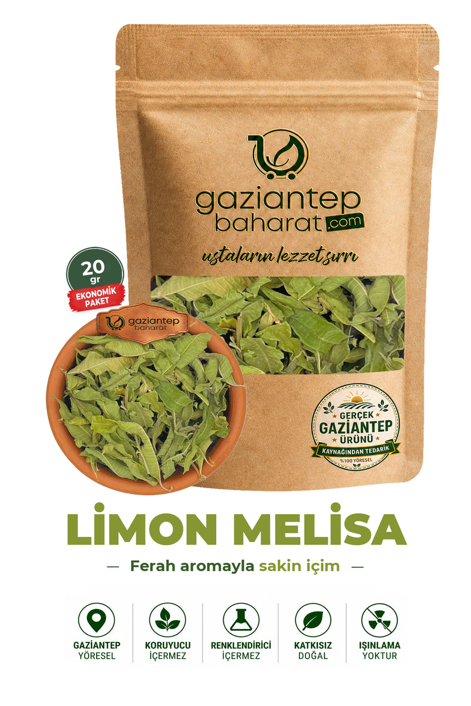 Gaziantep Spices Lemon Balm Lemon Balm 20 gr