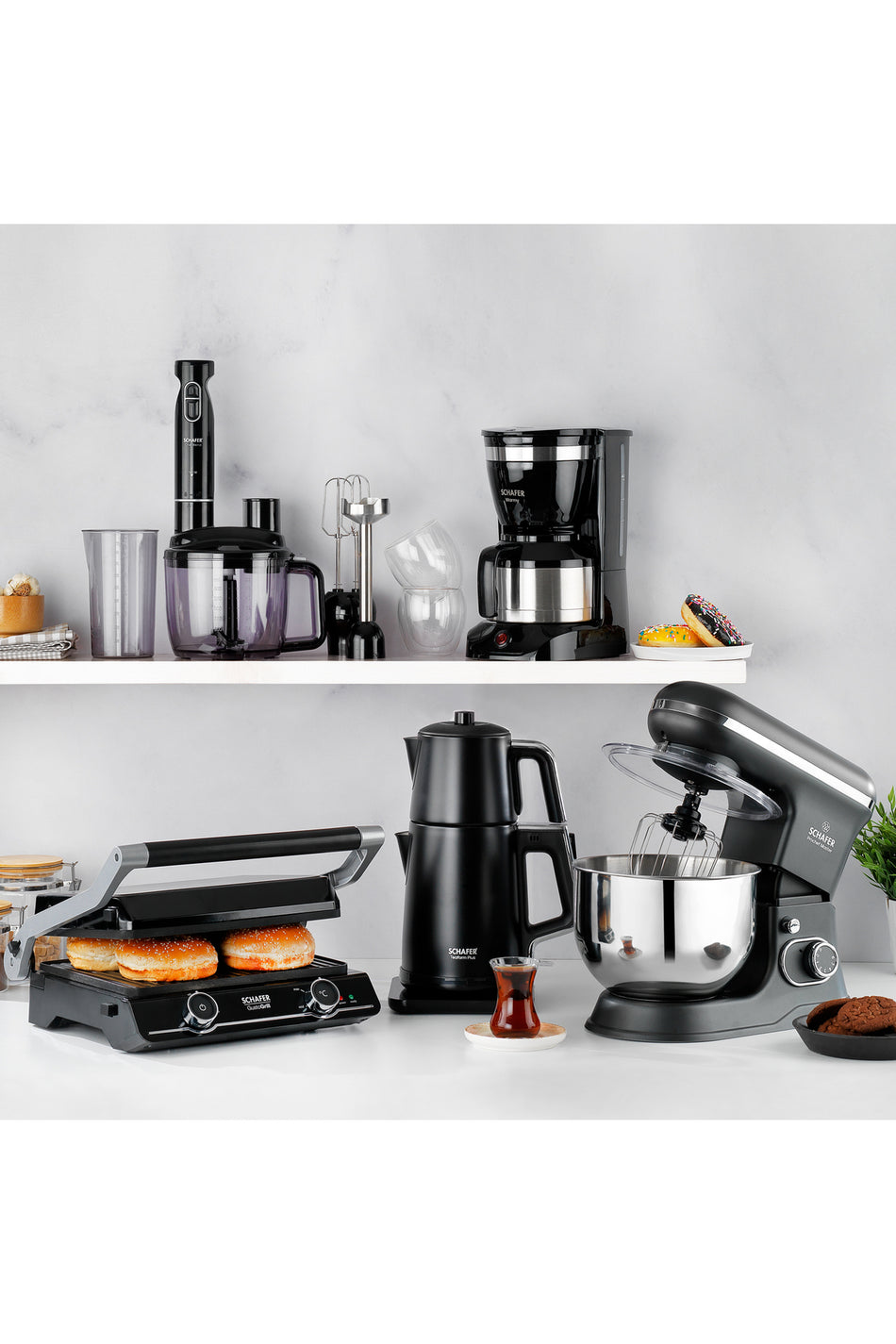 Schafer Teaform Plus Stainless Steel Tea Maker - Black - MALLTURK