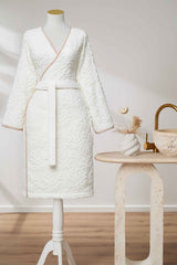 Ozdilek Corallo Velvet Kimono Bathrobe - MALLTURK