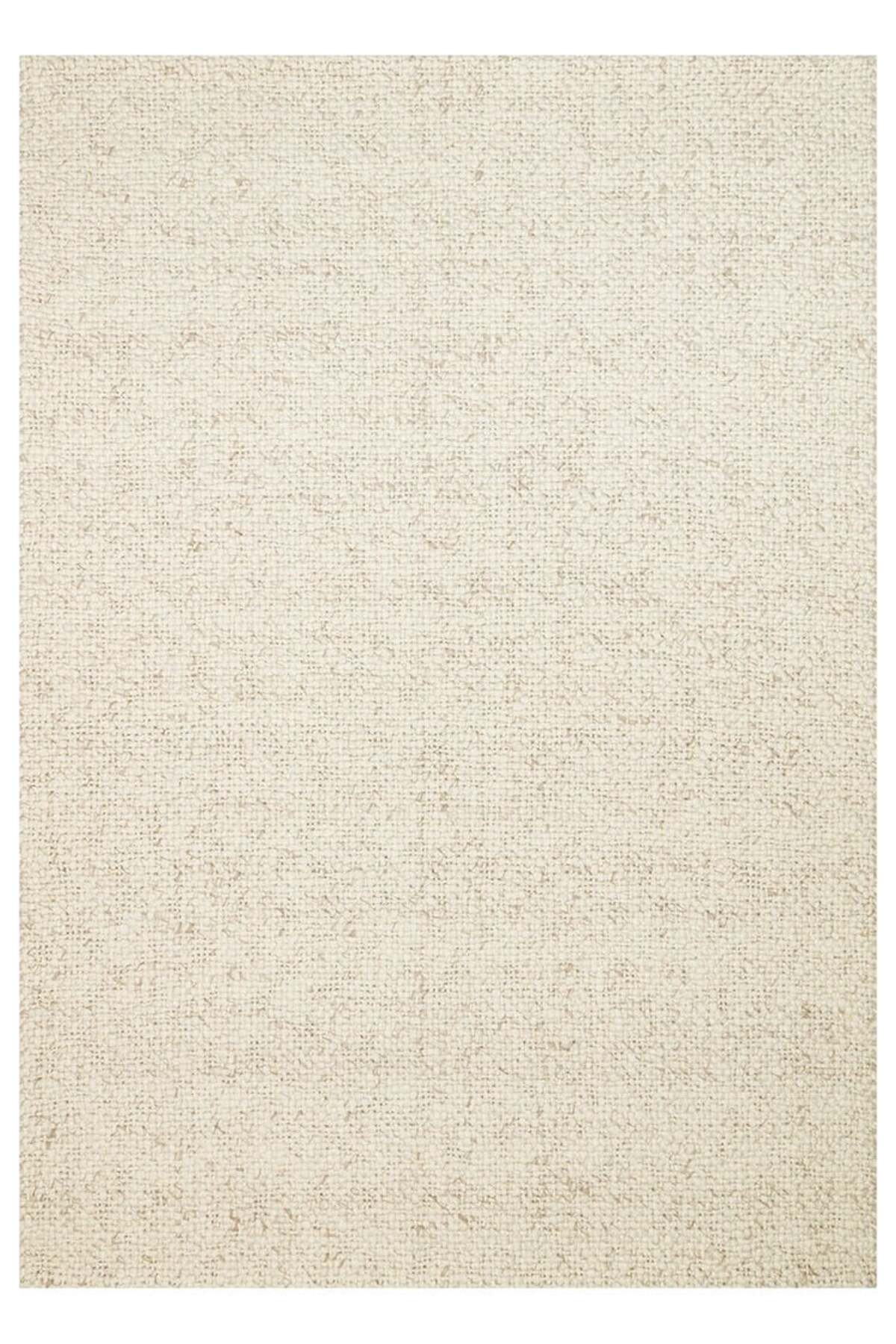 Vog Rug Loopy Hand-Woven Pure Wool and Cotton Rug Scandinavian Style Soft Textured Beige/Gray/Cream Color VogCHK