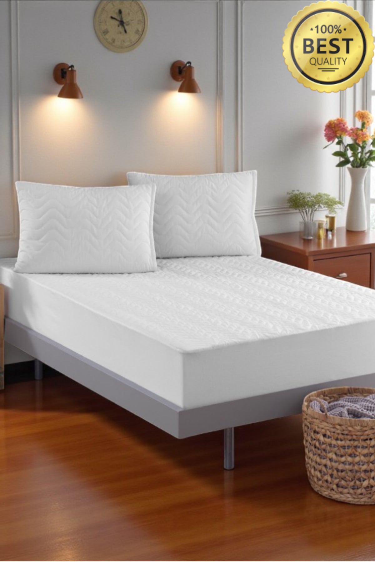 VESSINOHOME Waterproof Quilted Fitted Mattress Protector - MALLTURK