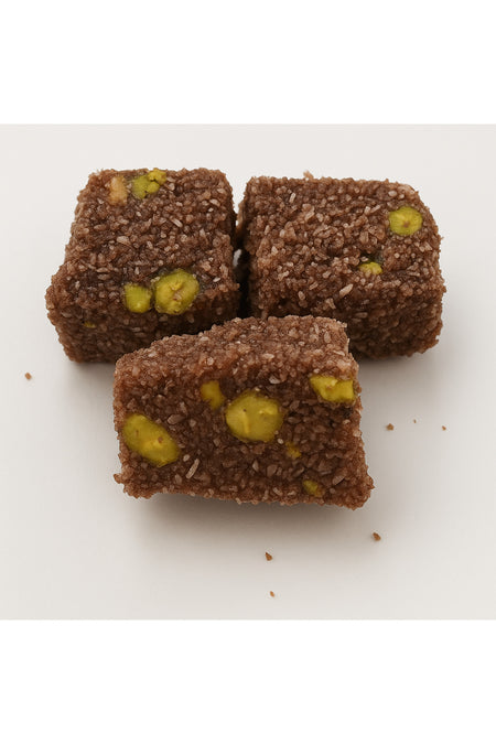 LoKSaN Cocoa Coconut Coated Pistachio Cut Turkish Delight 300gr Pistachio Dream - MALLTURK