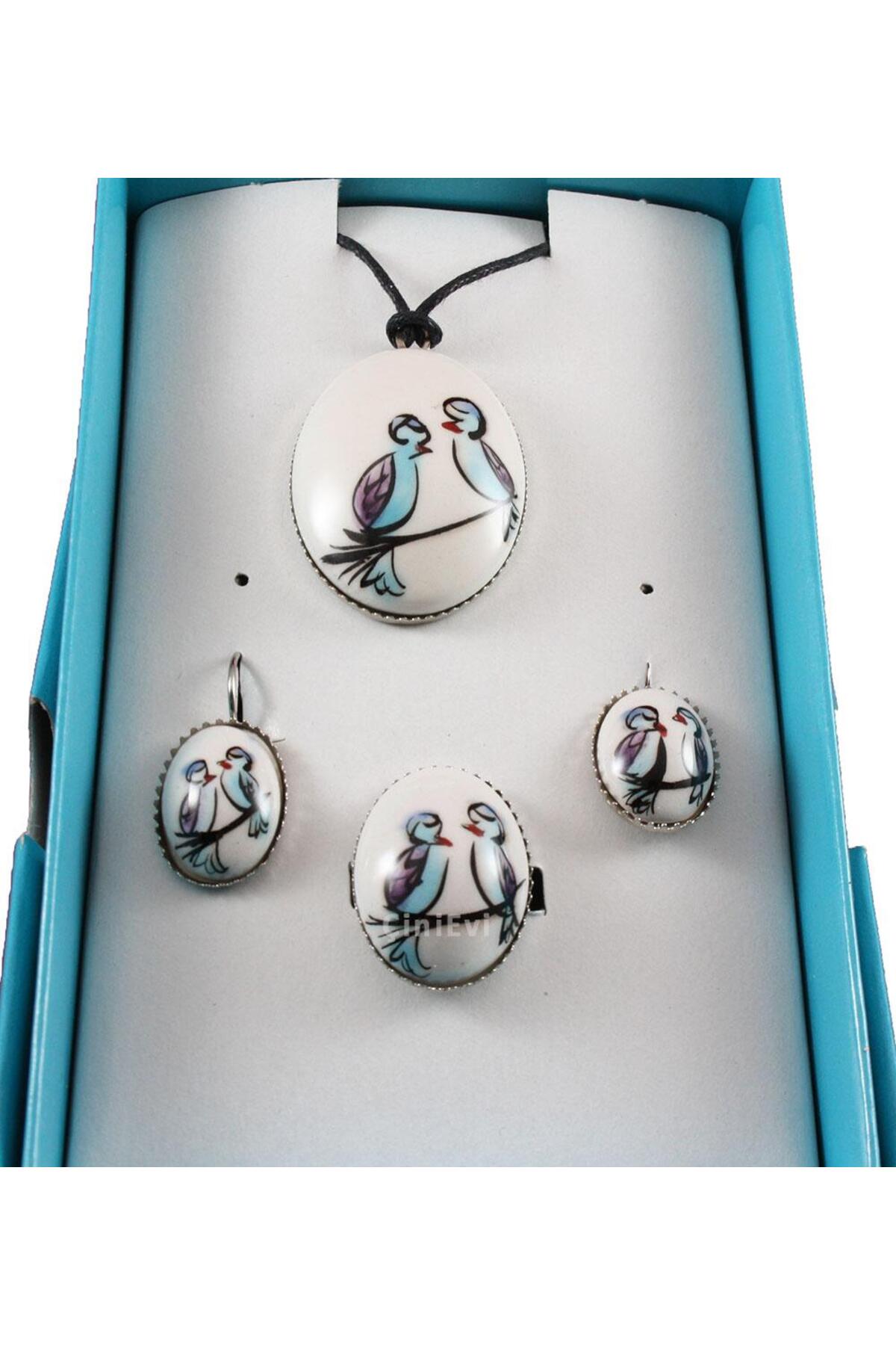 Cini Evi Asik Kuslar Tile Jewelry Set - MALLTURK
