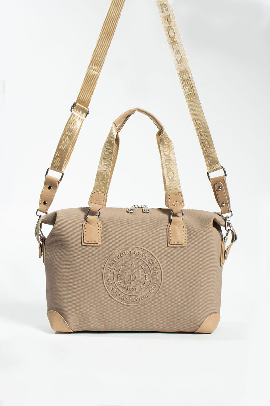 Just Polo Women's Hand and Shoulder Bag, Beige, Large Size - MALLTURK