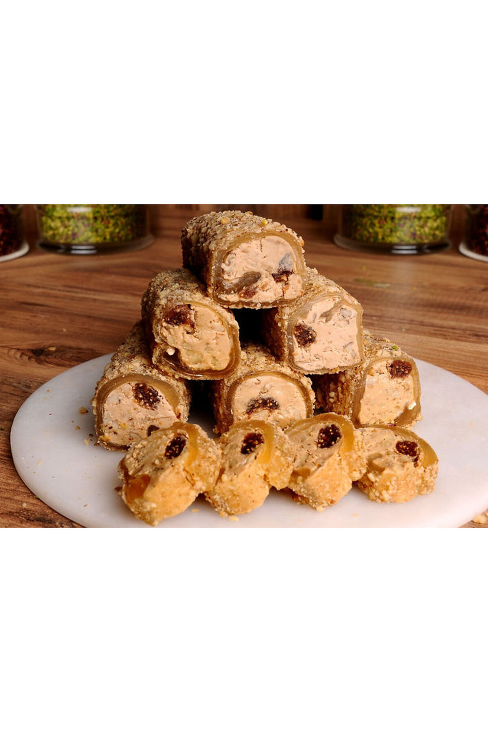 Lok art lok art incirli Walnut Rolled Turkish Delight 500 g - MALLTURK