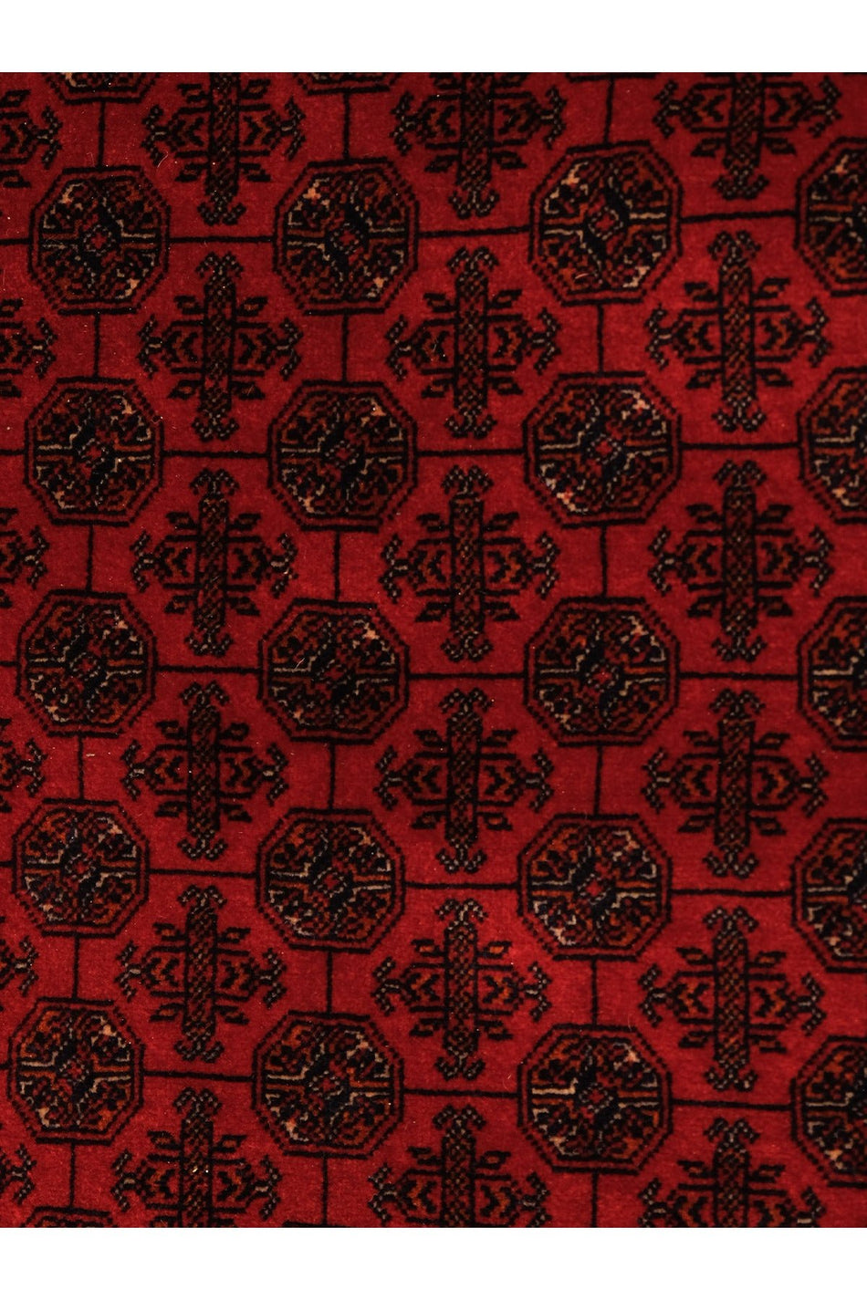 Vog Hali Handwoven Afghan Bilichik Carpet 100% Wool Root Dye Traditional Afghan Motif Burgundy Authentic Living Room Carpet - MALLTURK