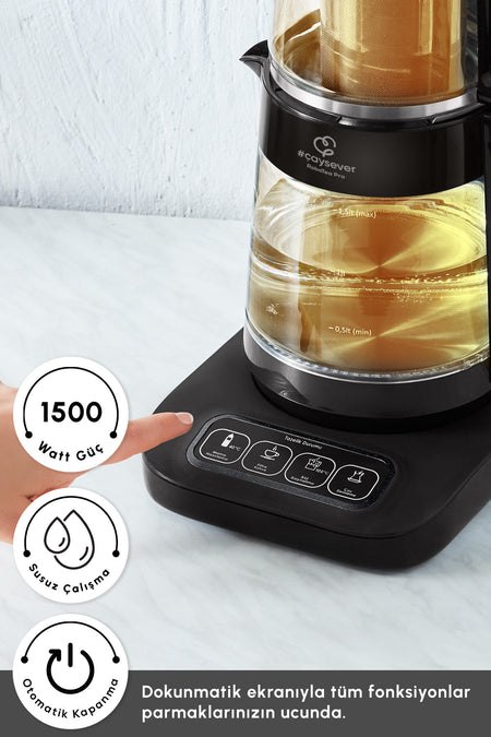 Karaca Robotea Pro Connect 4 in 1 Talking Glass Tea Maker Agate - MALLTURK
