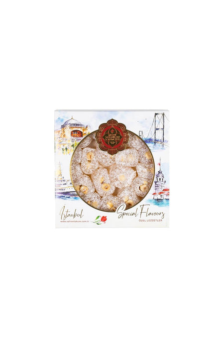 MESHUR safranbolu lokumcusu safranbolu Hazelnut Turkish Delight kristal kutu 395 g - MALLTURK