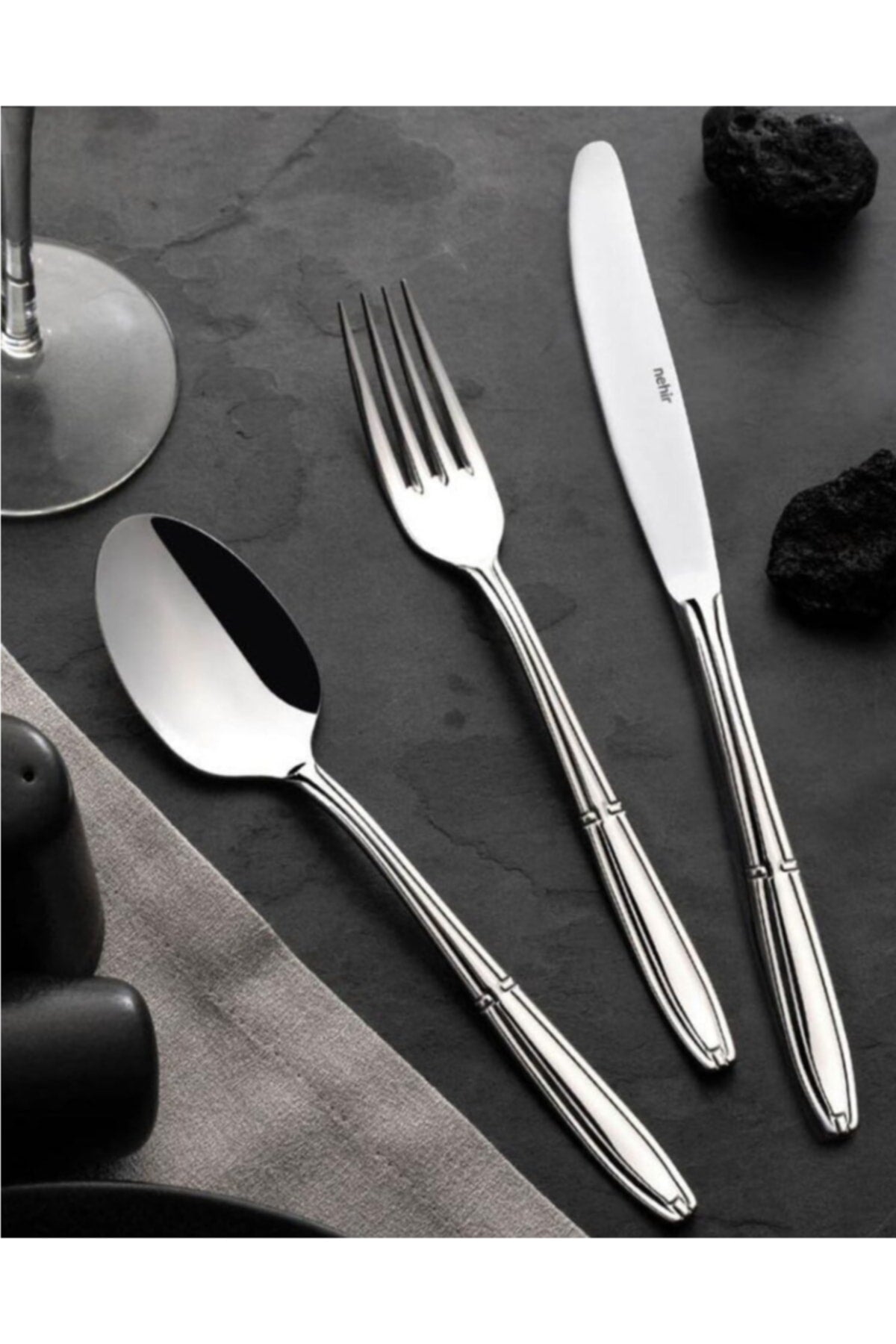 Nehir buket Dinner Knife 6 Pack yemek Knife 18 10 Stainless Steel - MALLTURK