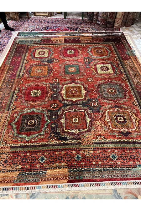 RD RAMAZAN DAG Hand Rug Art Hand-Woven Afgan Memluk Rug Size 302x252 - MALLTURK