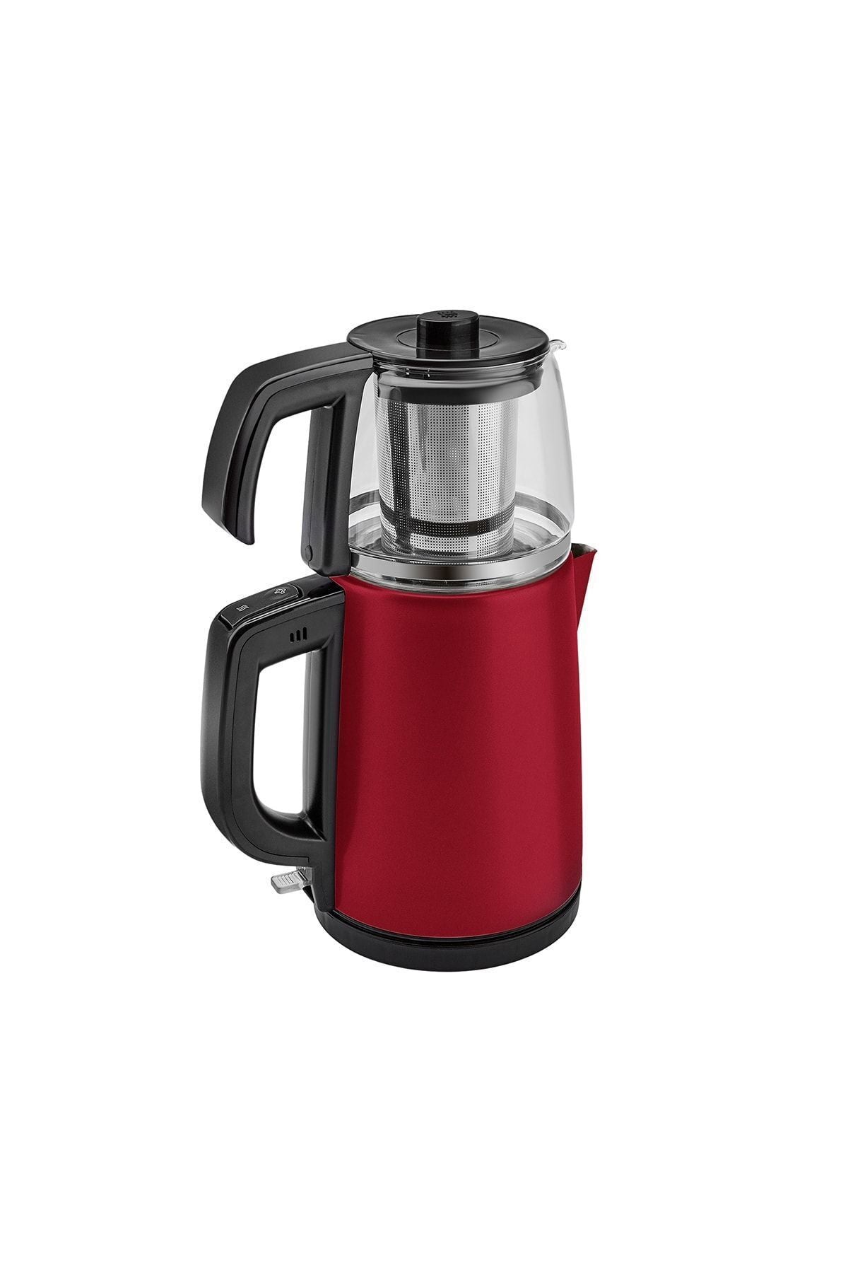 Karaca Tea Glass 2-in-1 Stainless Steel Tea Maker and Kettle Viva Magenta - MALLTURK