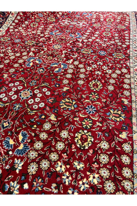 RD RAMAZAN DAG Hand Rug Art Hand-Woven Sumerbank Hereke Rug Signed Seven Mountains Flower Premium Quality Size 223x150 - MALLTURK