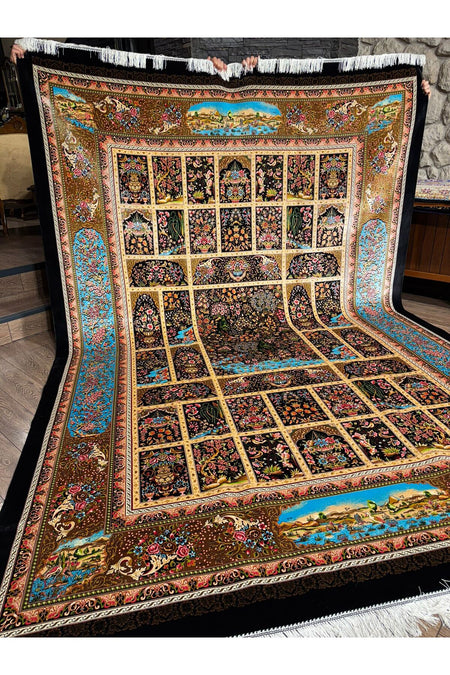 Rustikev Iranian Silk Rug - MALLTURK