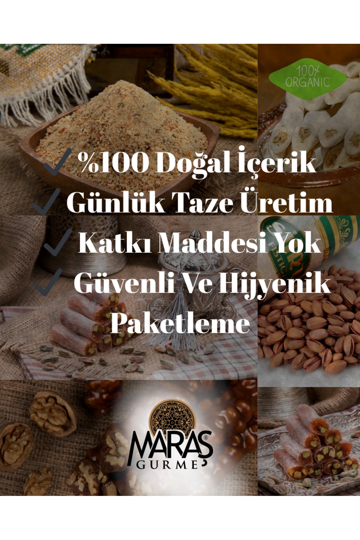 Maras gurme maras fistik ezmesi 1 kg - MALLTURK