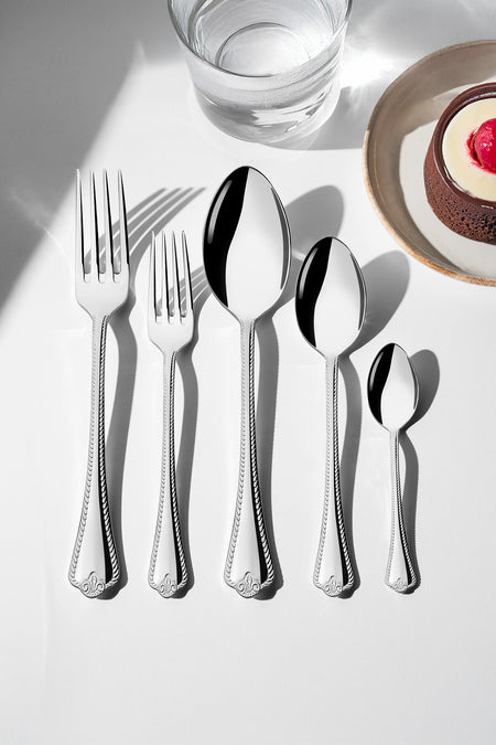 Nehir fulya Plain 12 Place Setting 60 Piece Boxed Fork Spoon Set - MALLTURK