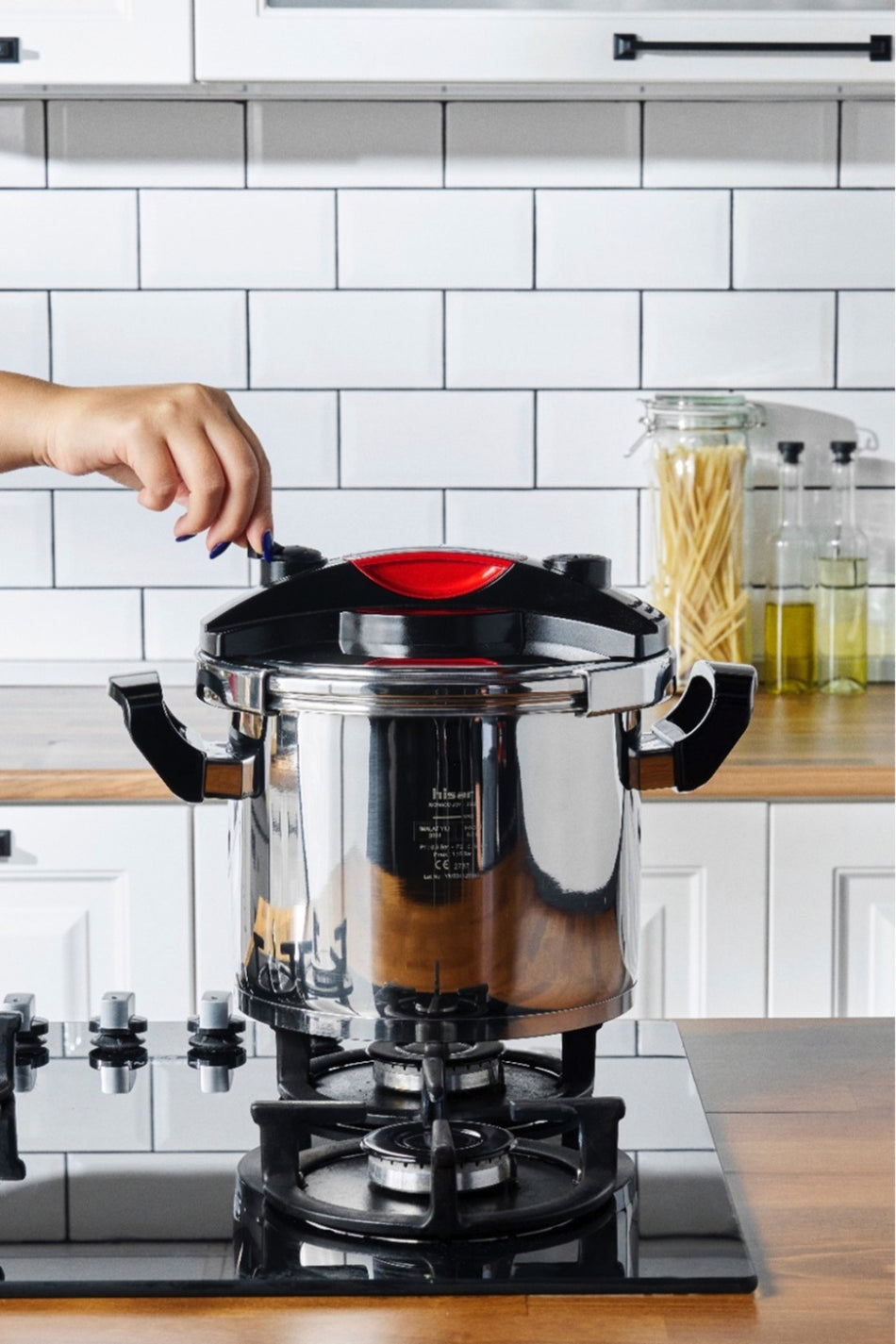 Hisar Monaco Joy induction Base Pressure Cooker 6 Lt. Black - MALLTURK