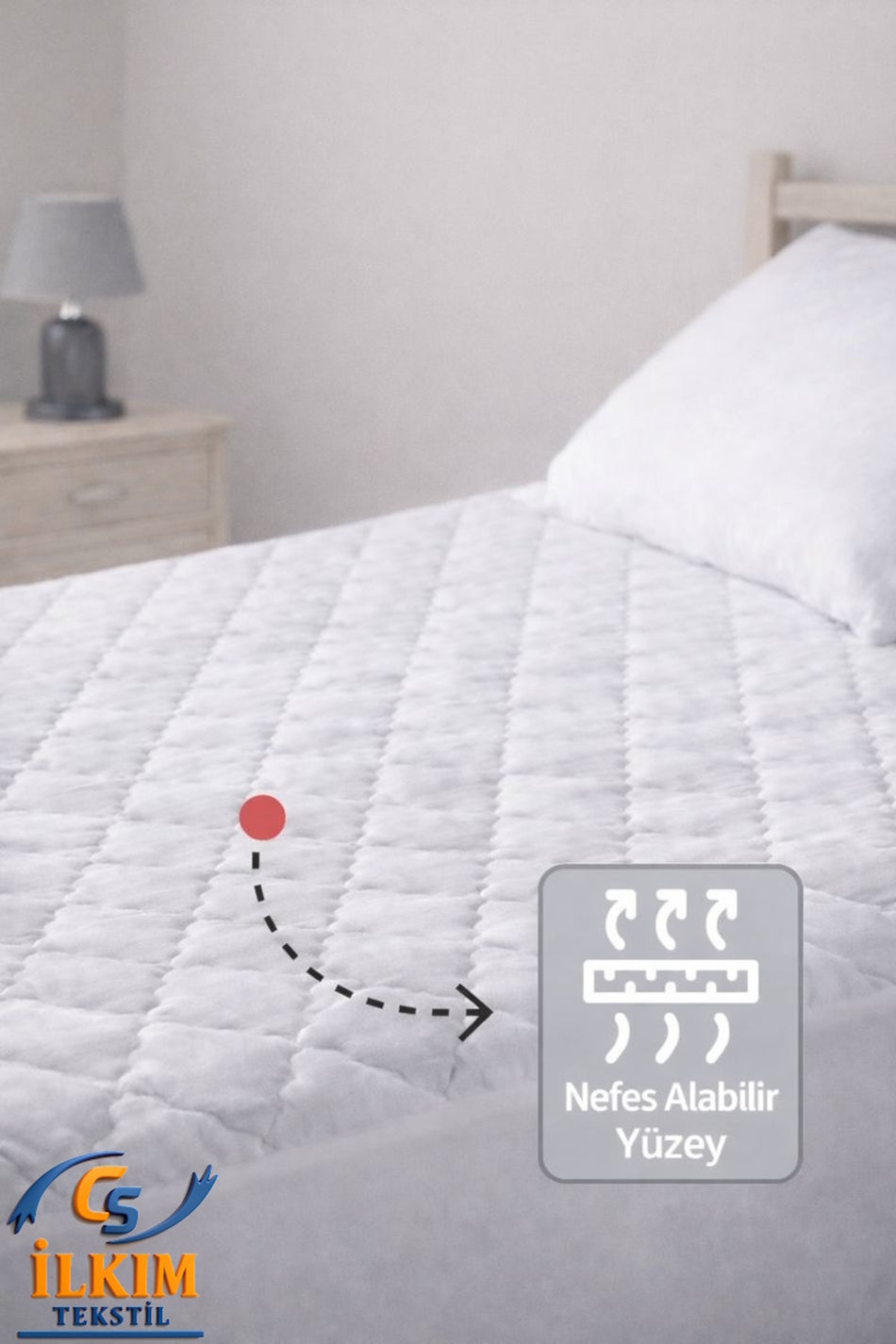 cs ilkim Microfiber Quilted Fitted Mattress Protector - MALLTURK