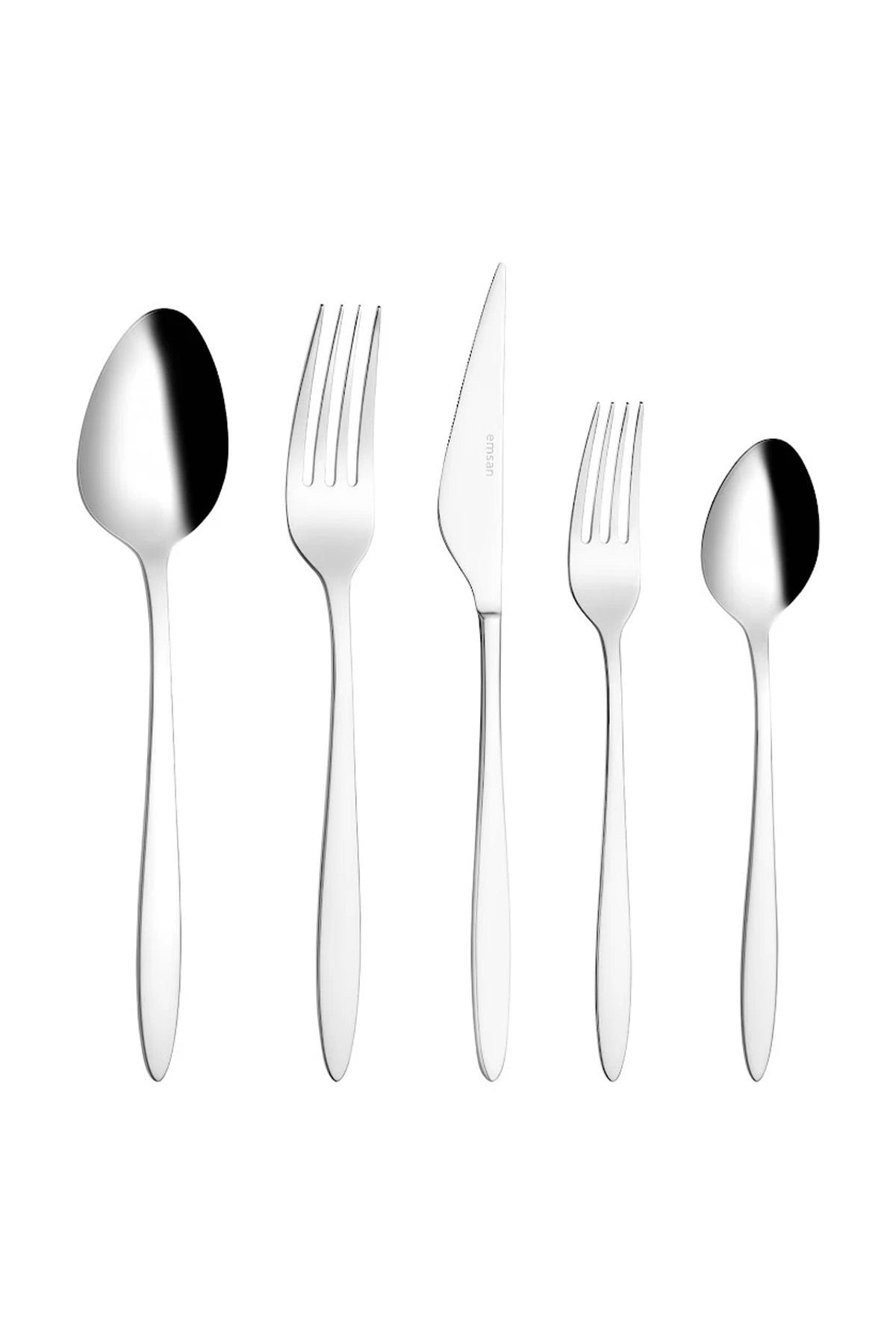 Emsan yakamoz 60 Piece 12 Place Setting Boxed Flatware Set - MALLTURK