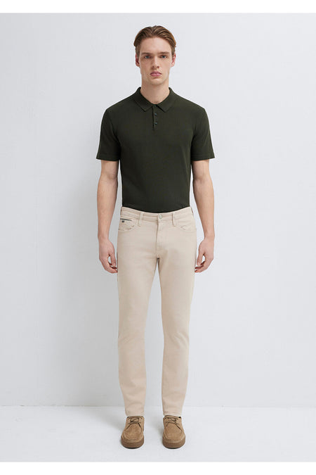 Mavi Marcus Black Beige Gabardine Trousers 00351A2795 - MALLTURK