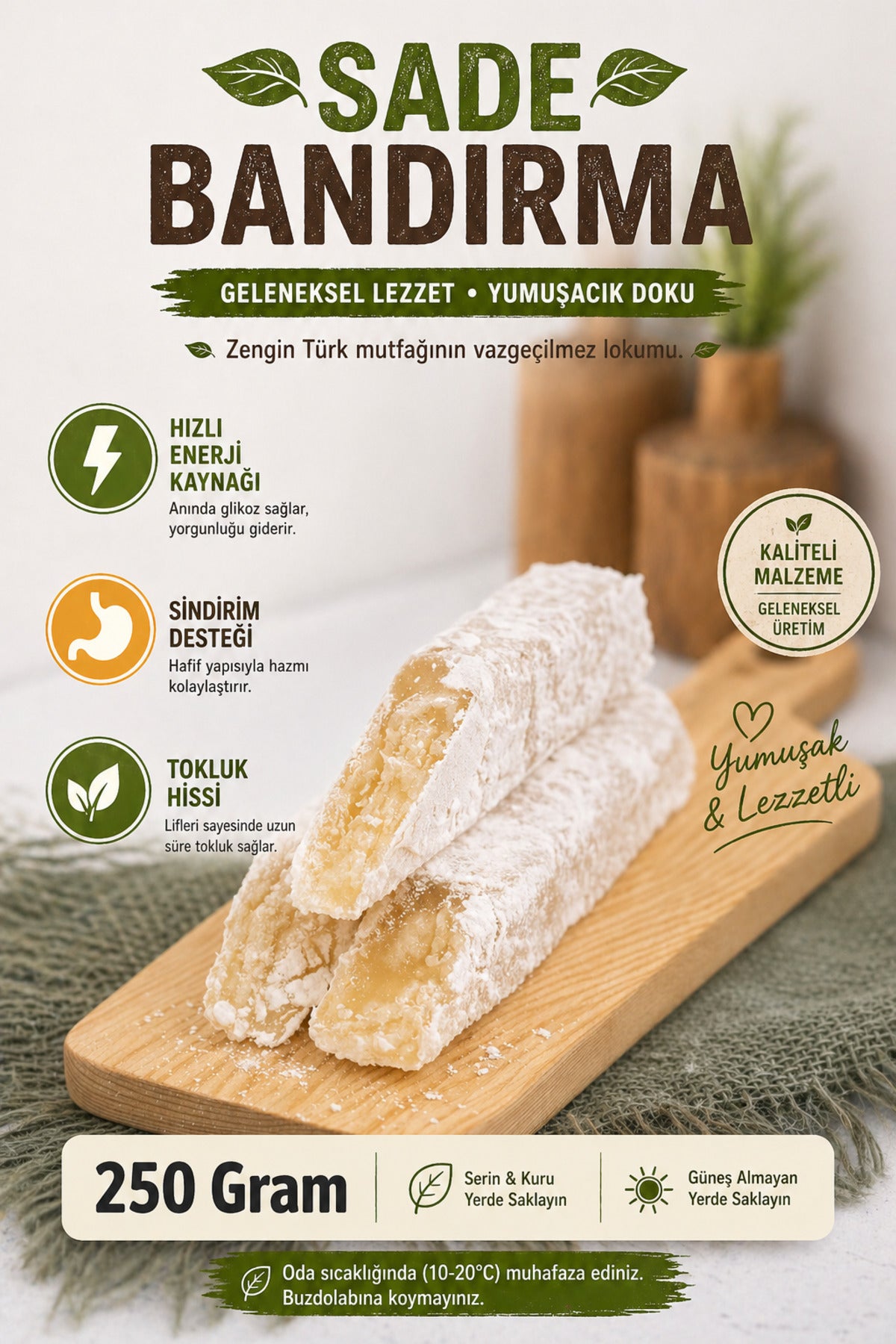 ULKU KURUYEMIS 250 g Fresh Soft Plain Powdered Bandirma Style Gift Box Sweet Snack - MALLTURK
