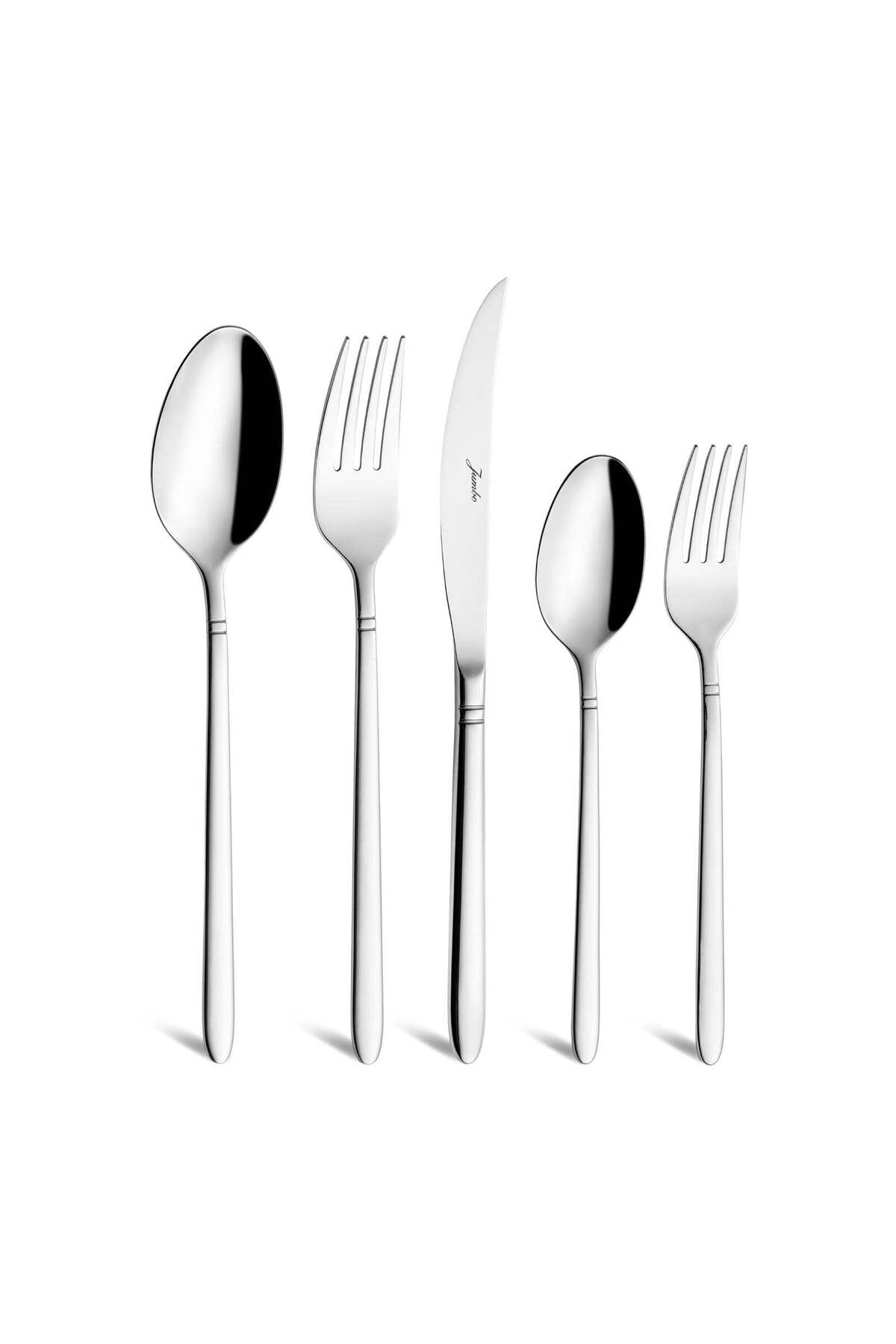Jumbo 2002 60 Piece 12 Place Setting Steel Flatware Set - MALLTURK