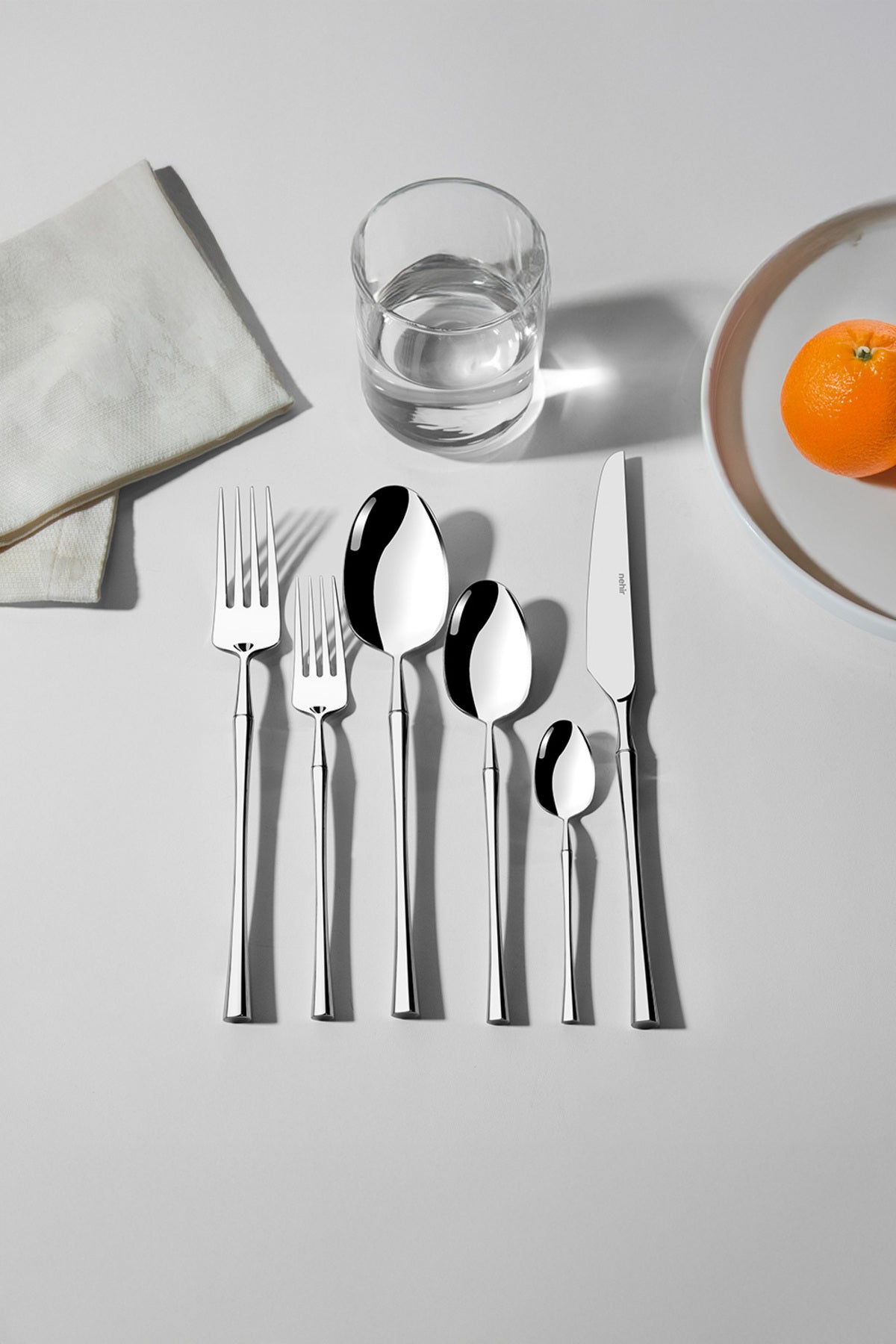 Nehir marbella Plain 6 Place Setting 36 Piece Boxed Flatware Set - MALLTURK