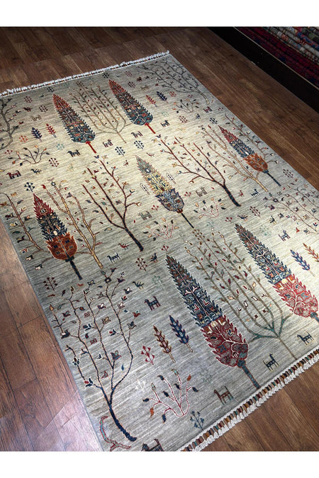 Wool Hand-Woven Afghan Rug
