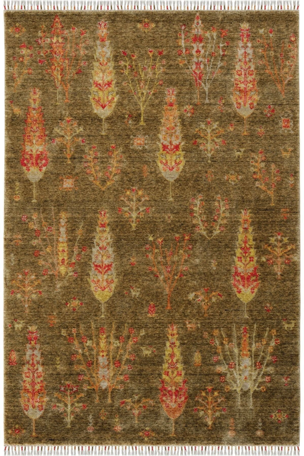 Cool Hali Galata 08 Khaki Carpet Authentic Living Room Carpet Bohemian Scandinavian Carpet Bamboo Carpet Handwoven Hallway Carpet - MALLTURK