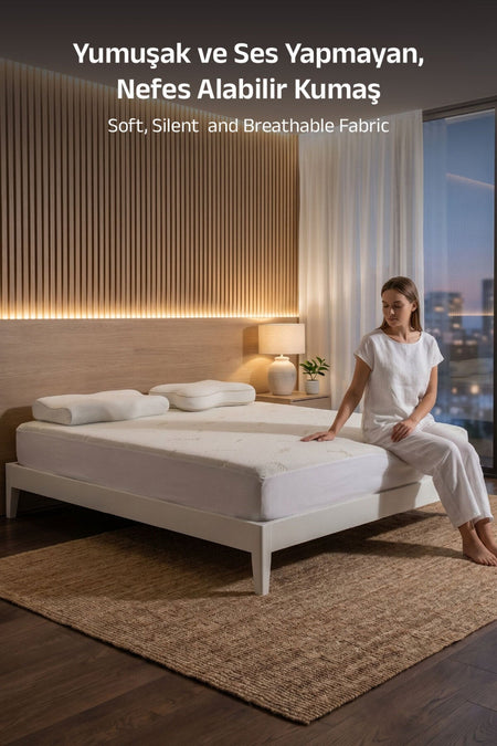 VISCOTEX Bamboo Premium Waterproof Bamboo Fitted Mattress Protector - MALLTURK