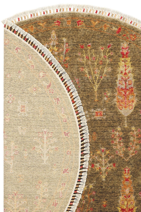 Cool Hali Galata 08 Khaki Carpet Living Room Carpet Bohemian Scandinavian Carpet Bamboo Carpet Handwoven Round Hallway Carpet - MALLTURK