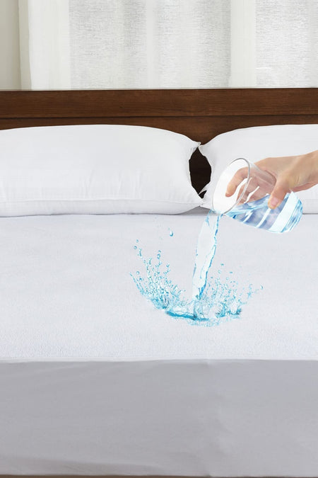 NANOSOFT Waterproof Cotton Fitted Mattress Protector - MALLTURK