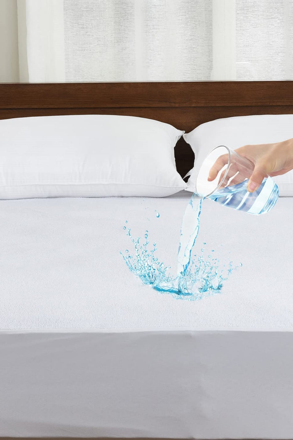 NANOSOFT Waterproof Cotton Fitted Mattress Protector - MALLTURK