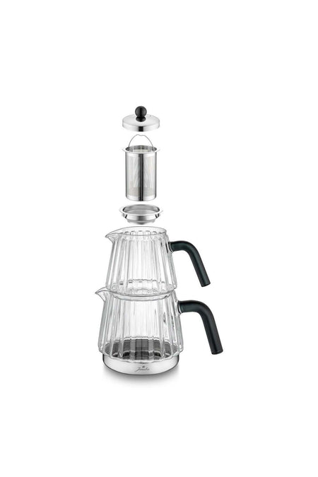 Jumbo Aura Glass induction Base Glass Teapot - MALLTURK