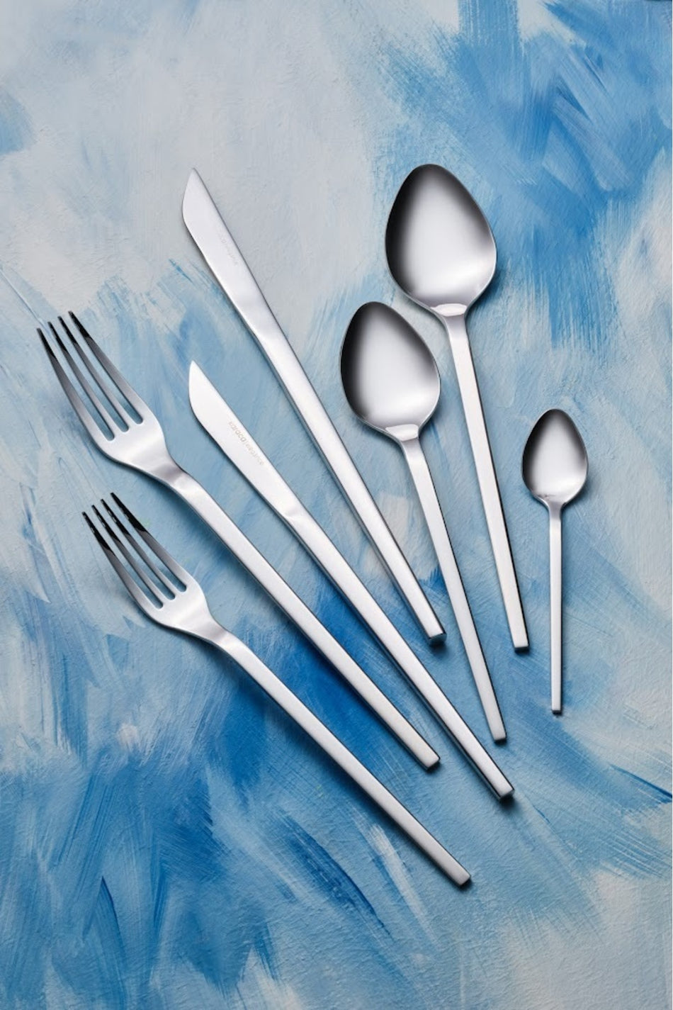 Karaca elegance monolith platin 12 Place Setting 84 Piece Flatware Set - MALLTURK