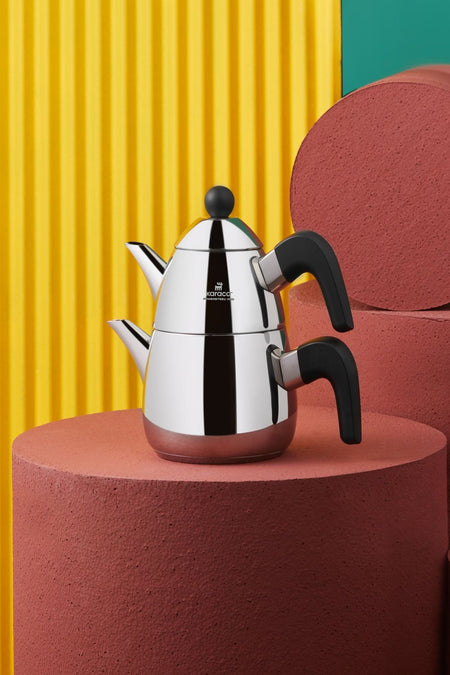 Karaca Tokyo Mini Powersteel Pro 316+ Stainless Steel induction Base Teapot Set - MALLTURK